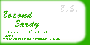 botond sardy business card